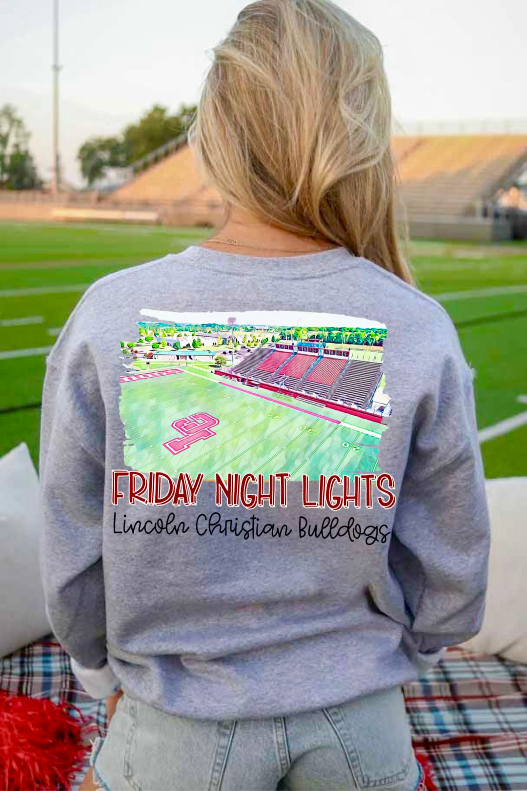 Lincoln Bulldogs Watercolor Stadium