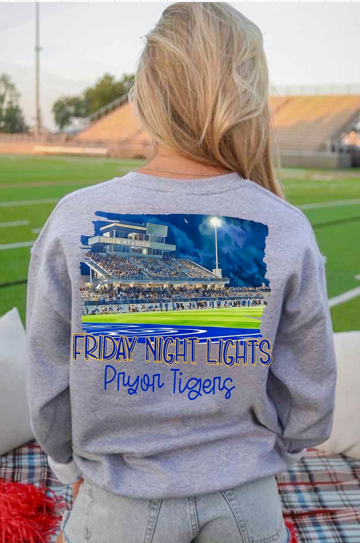 Pryor Tigers Watercolor Stadium