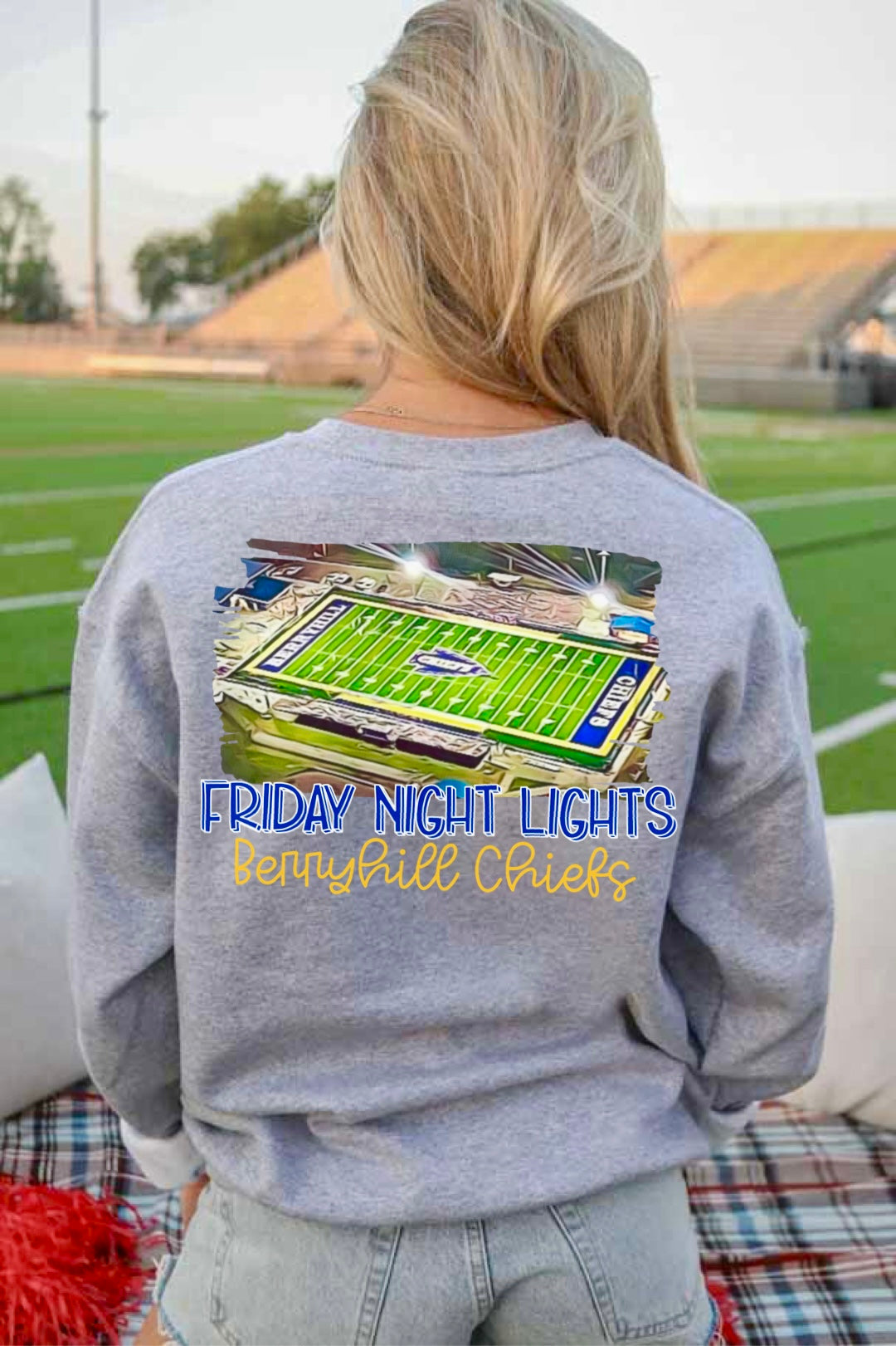 Berryhill Chiefs Watercolor Stadium