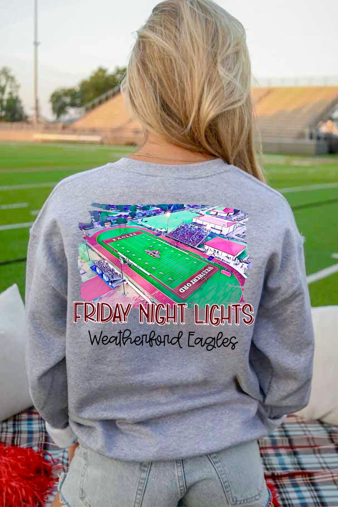 Weatherford Eagles Watercolor Stadium