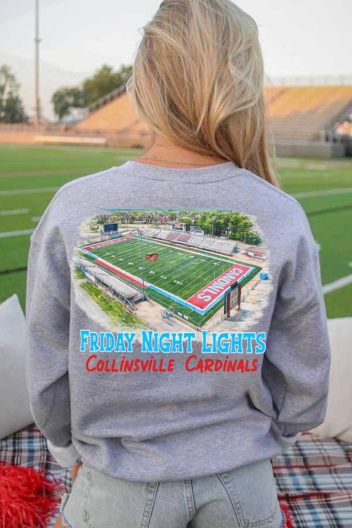 Collinsville Cardinals Watercolor Stadium