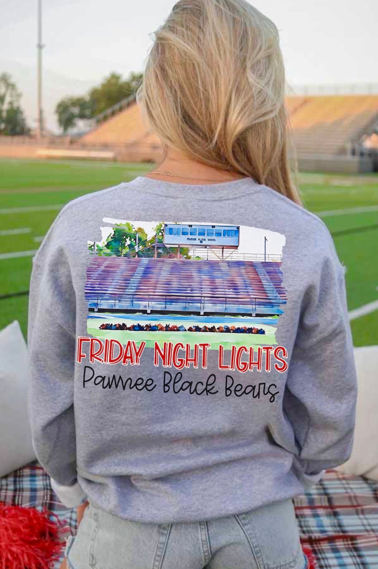 Pawnee Black Bears Watercolor Stadium