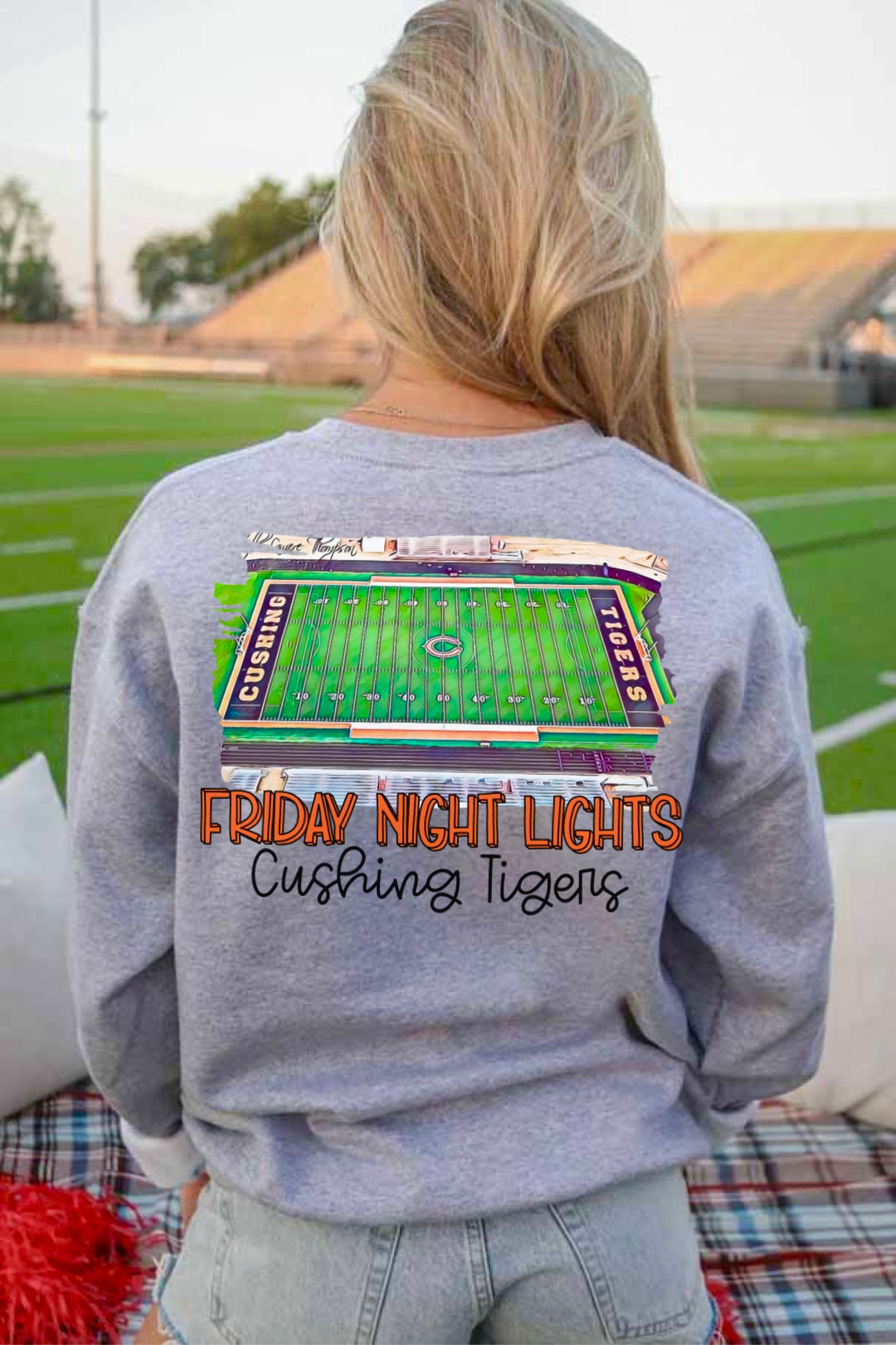 Cushing Tigers Watercolor Stadium
