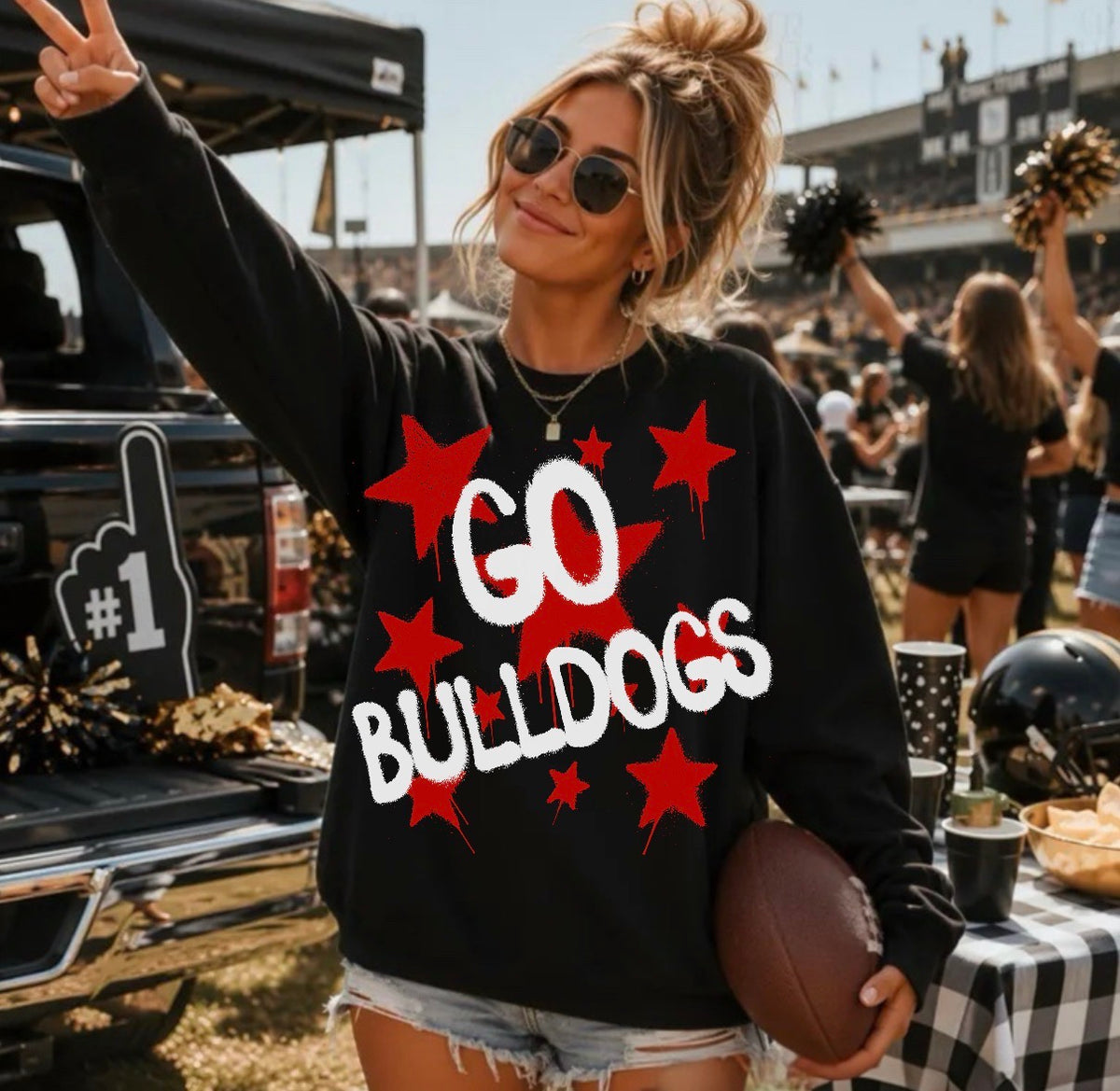Go Bulldogs Graffiti Stars