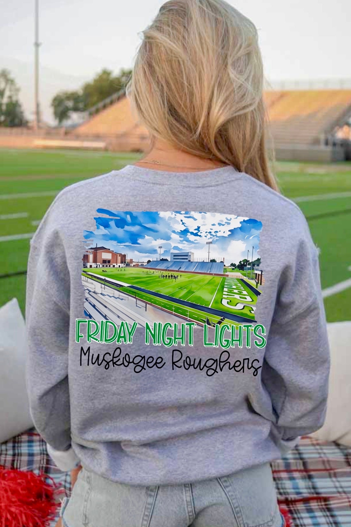 Muskogee Roughers Watercolor Stadium