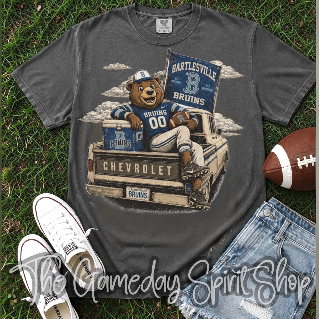 Tailgate Club CUSTOM Mascot Tee Front Logo (2 Colors)