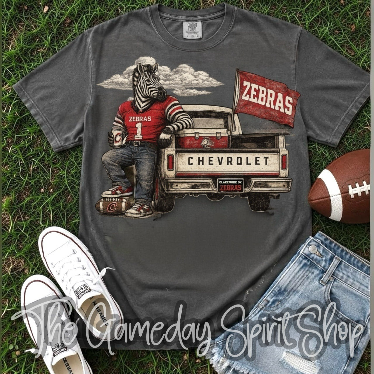 Tailgate Club CUSTOM Mascot Tee Front Logo (2 Colors)