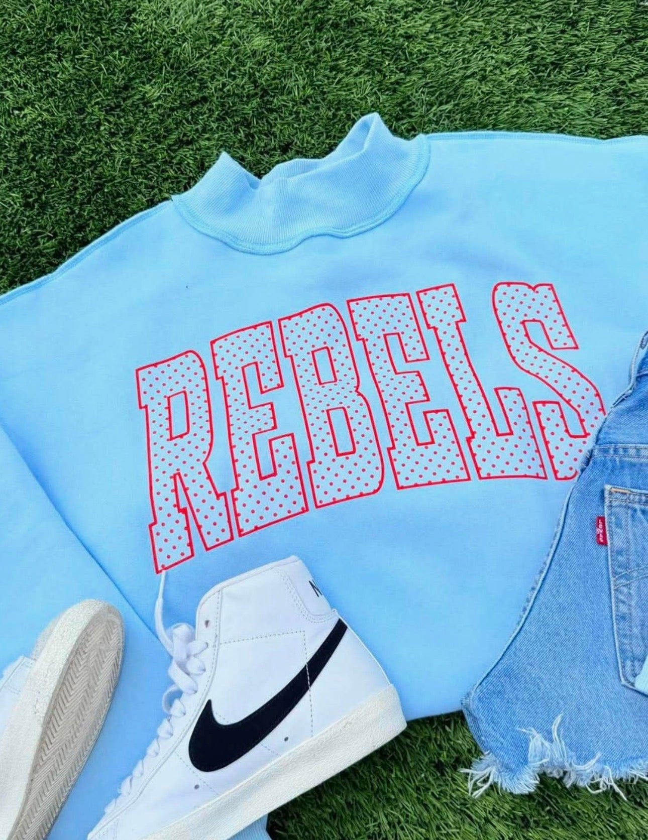 Custom Polkadot Letter Mocknecks