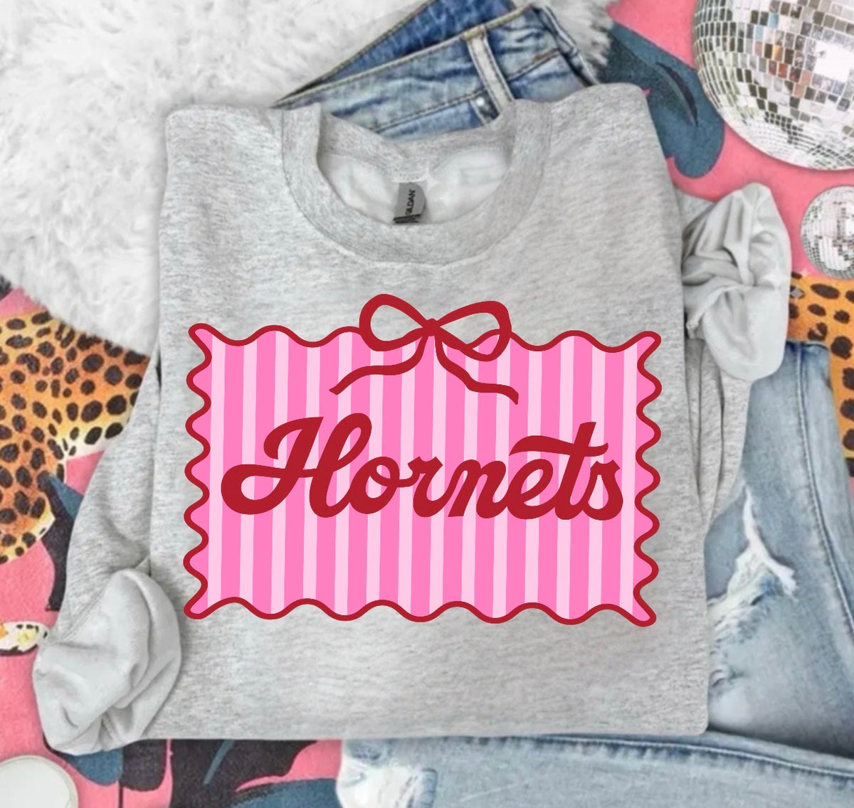 YOUTH Hornets Bow Stripe