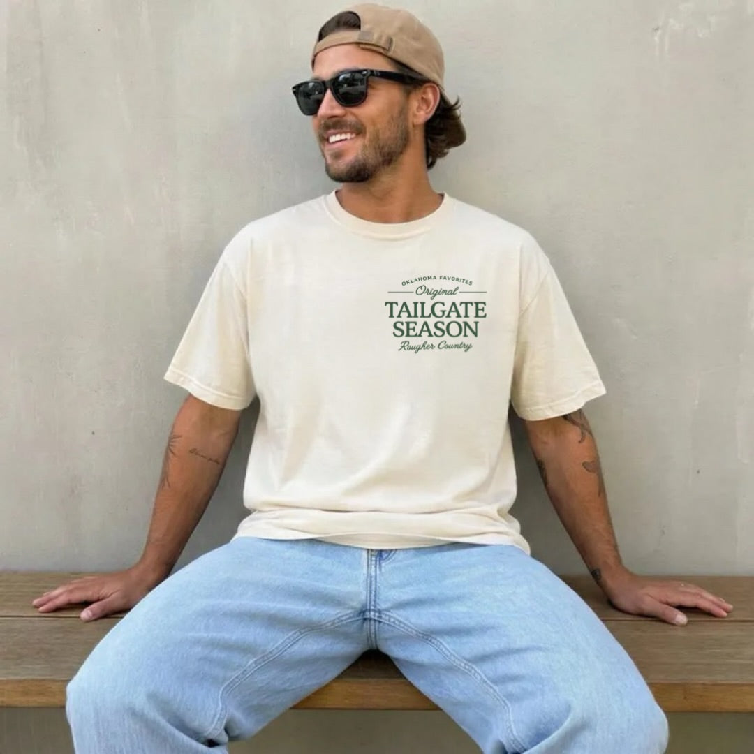 Tailgate Club CUSTOM Mascot Tee Front/Back Logo (2 Colors)