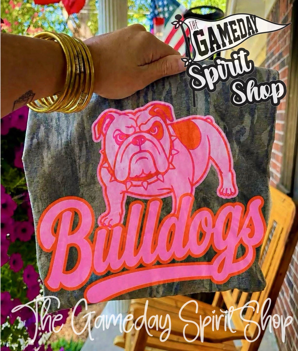 Pink and Orange Bulldogs