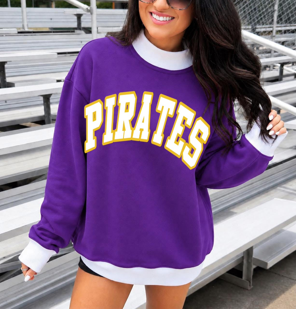 Gameday Purple Mockneck Sweatshirt