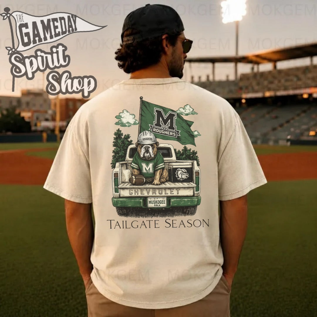 Tailgate Club CUSTOM Mascot Tee Front/Back Logo (2 Colors)