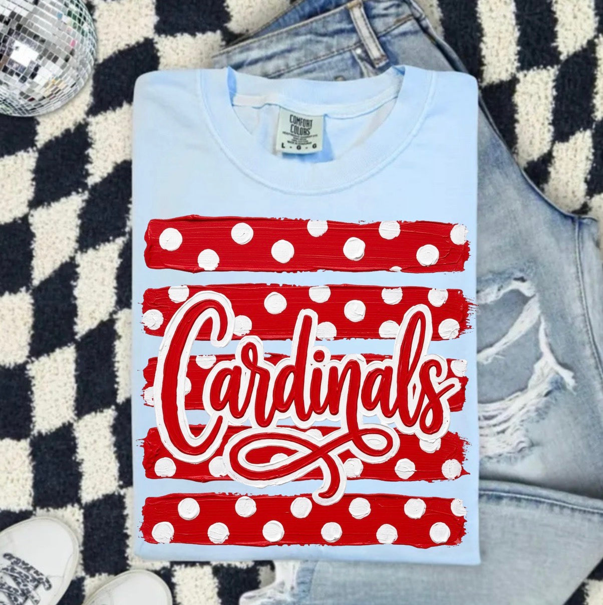 Cardinals Polkadot Stripe