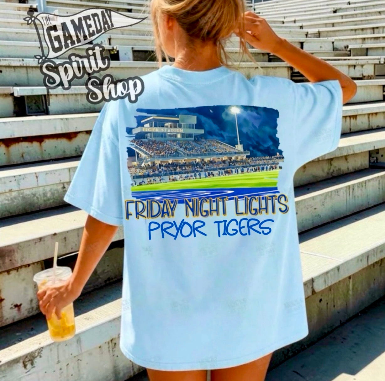 Pryor Tigers Watercolor Stadium