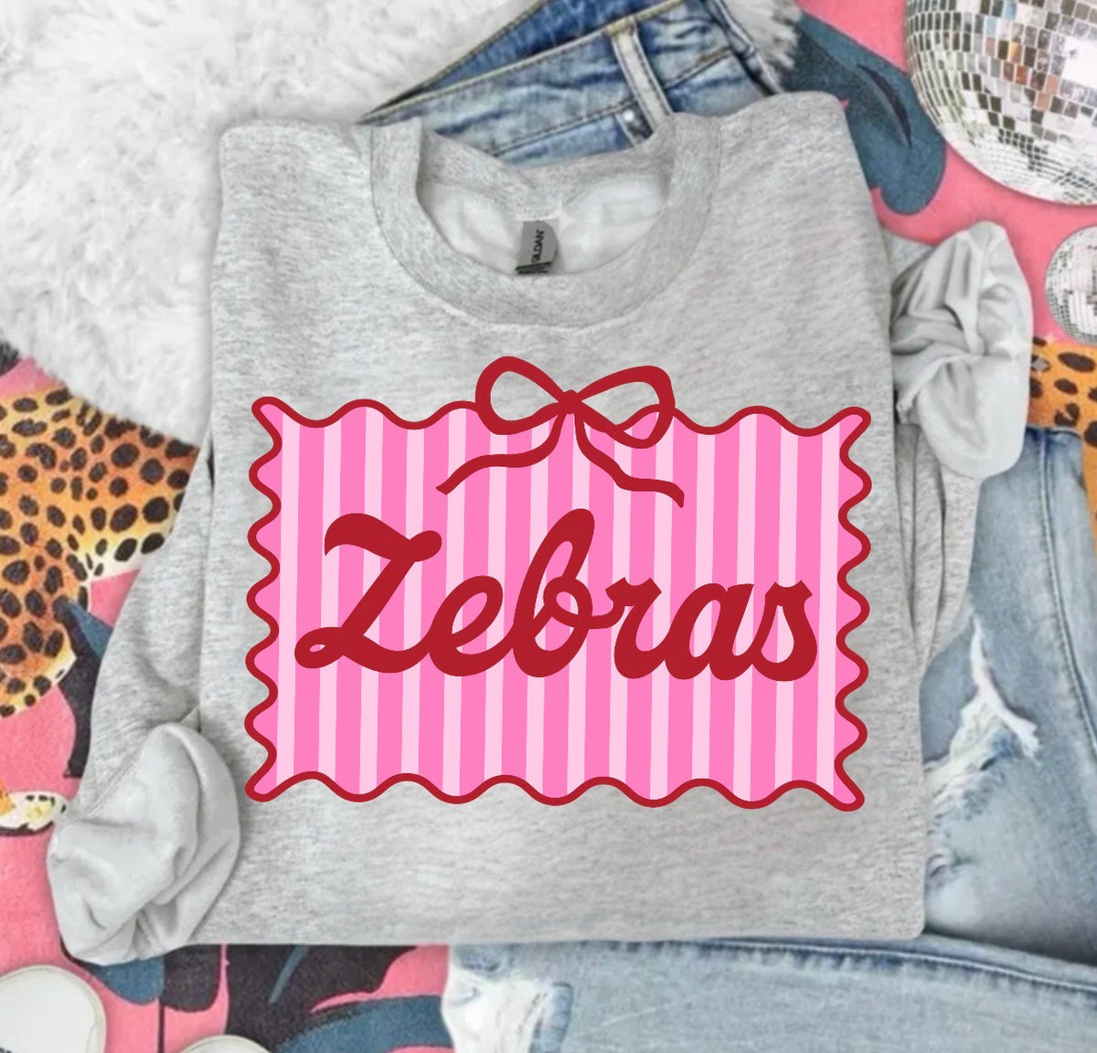 YOUTH Zebras Bow Stripe