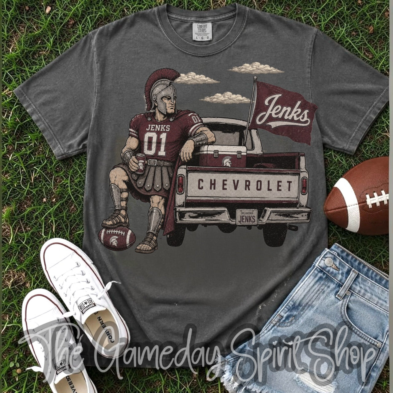 Tailgate Club CUSTOM Mascot Tee Front Logo (2 Colors)