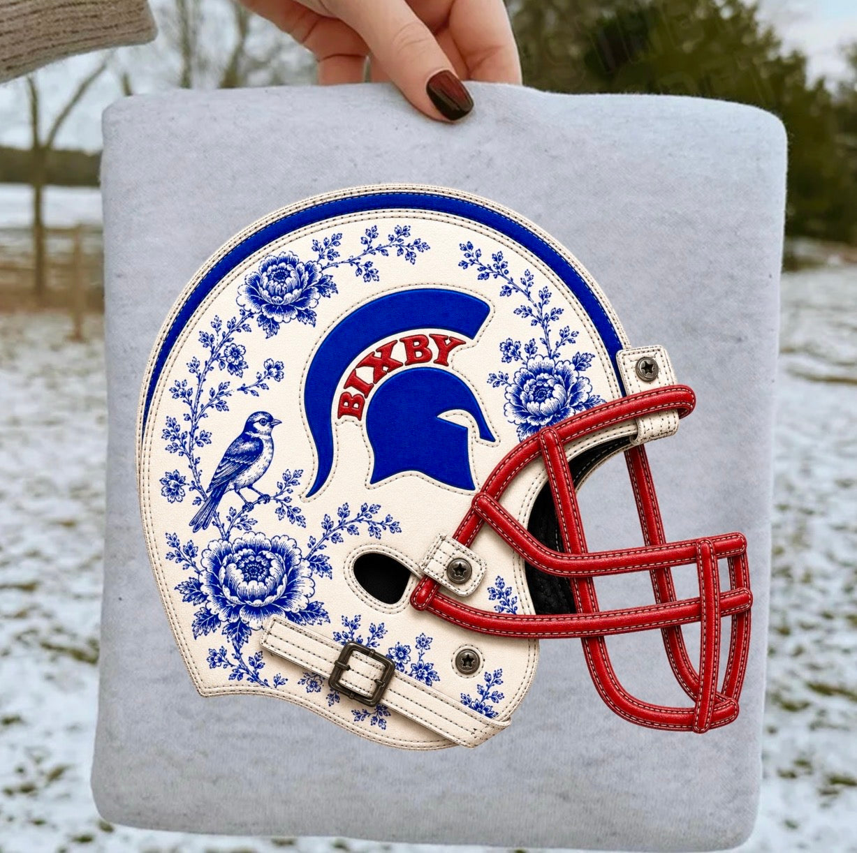 Bixby Floral Leather Helmet