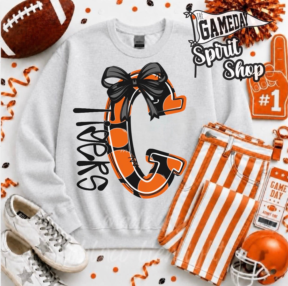 Orange Tiger Polkadot Party