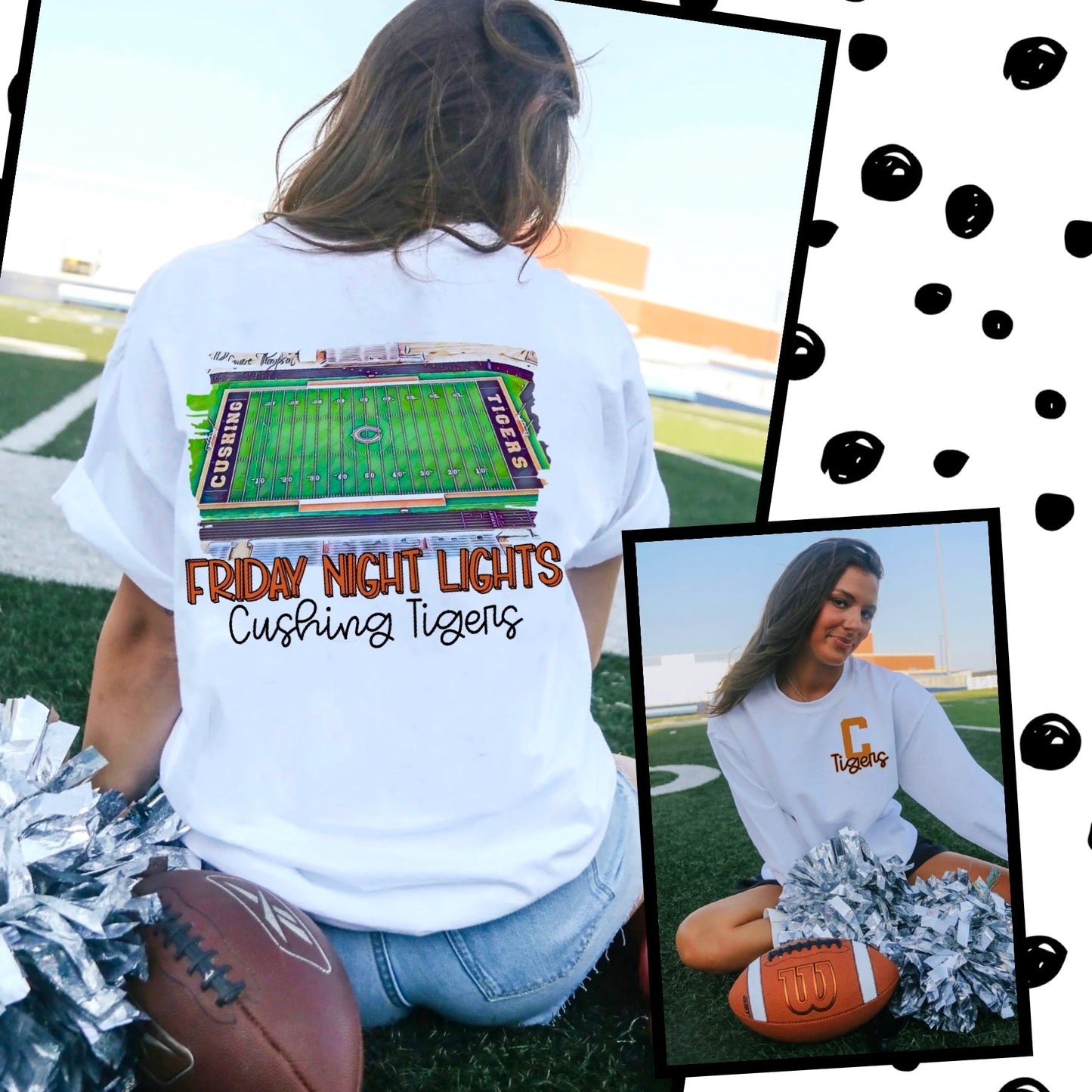 Cushing Tigers Watercolor Stadium