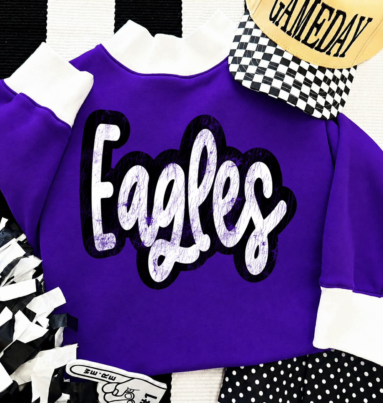 Gameday Purple Mockneck Sweatshirt