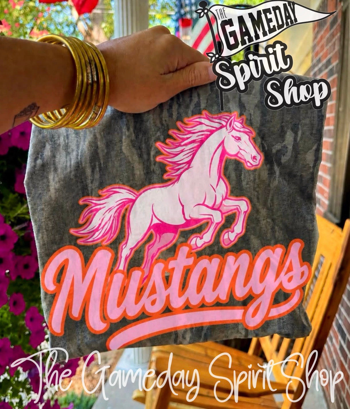 Pink and Orange Mustangs