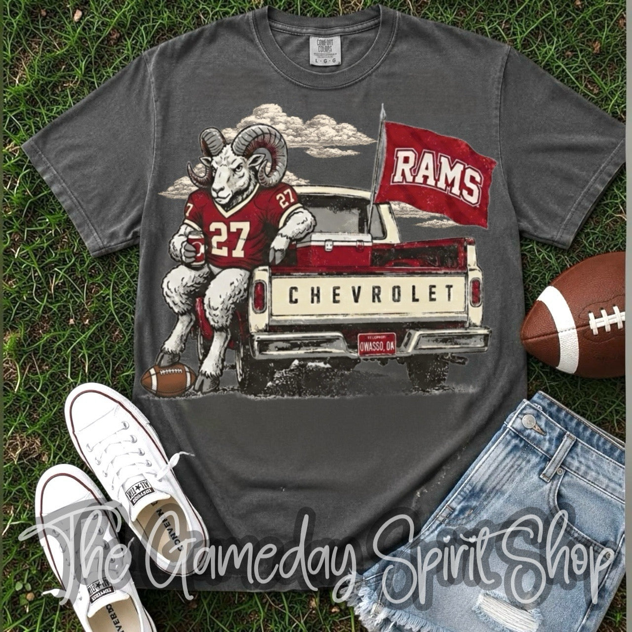 Tailgate Club CUSTOM Mascot Tee Front Logo (2 Colors)