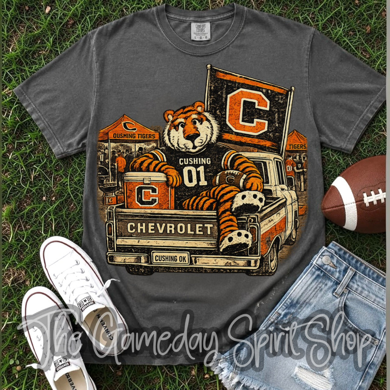 Tailgate Club CUSTOM Mascot Tee Front Logo (2 Colors)