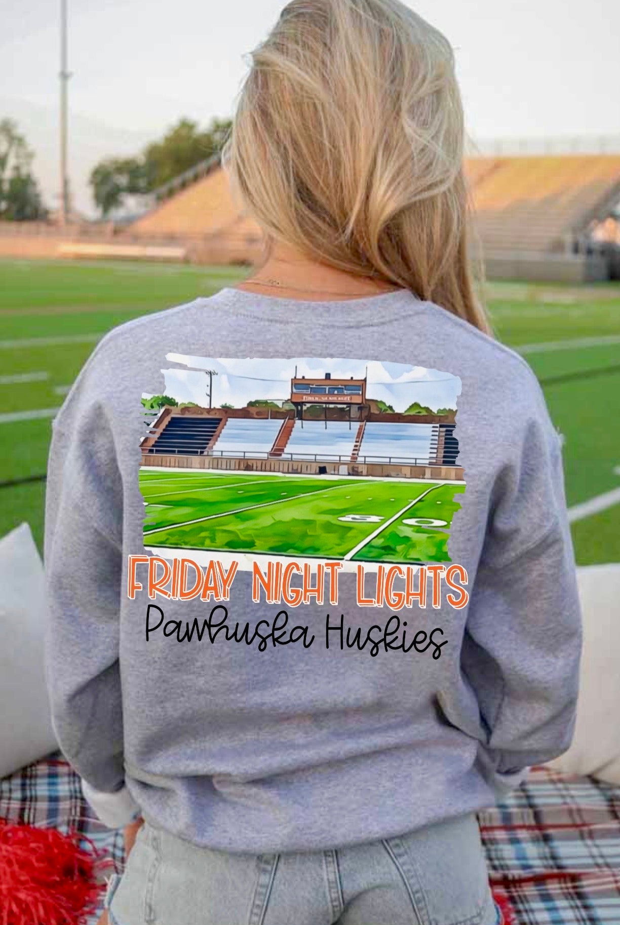 Pawhuska Huskies Watercolor Stadium