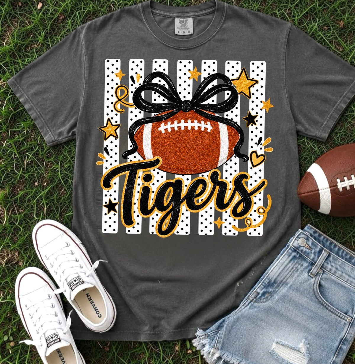 Gold Tiger Football Stripe