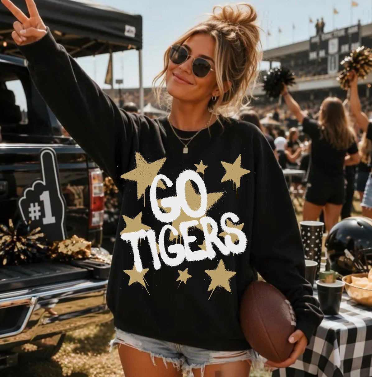 Go Gold Tigers Graffiti Stars