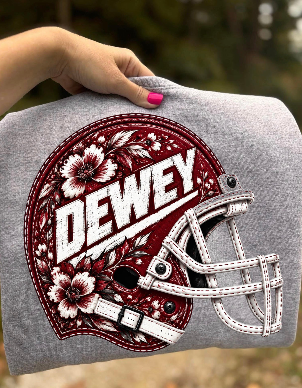Dewey Floral Leather Helmet
