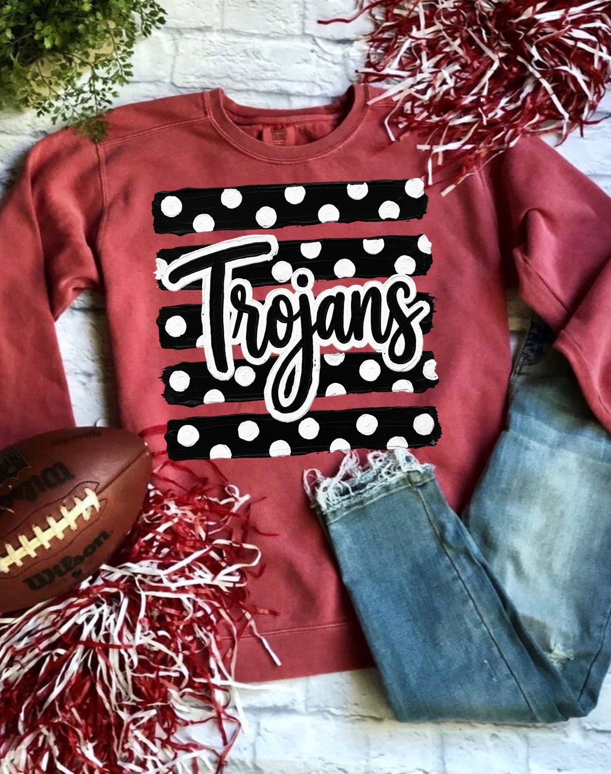 Trojans Polkadot Stripe