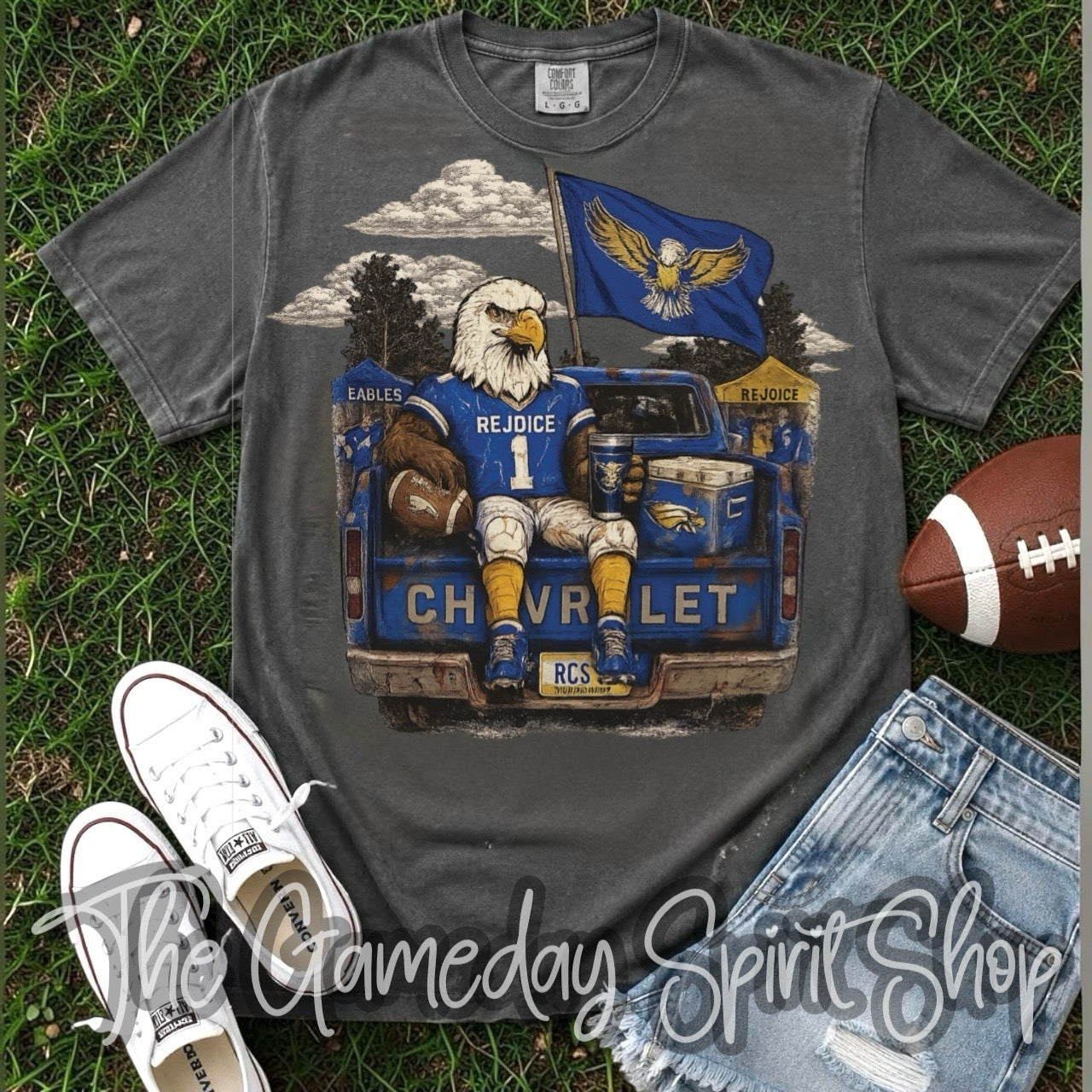Tailgate Club CUSTOM Mascot Tee Front Logo (2 Colors)