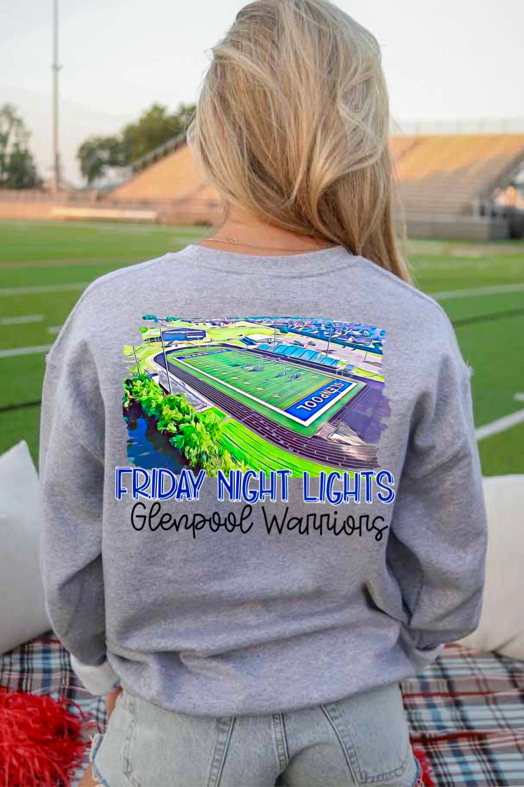 Glenpool Warriors Watercolor Stadium