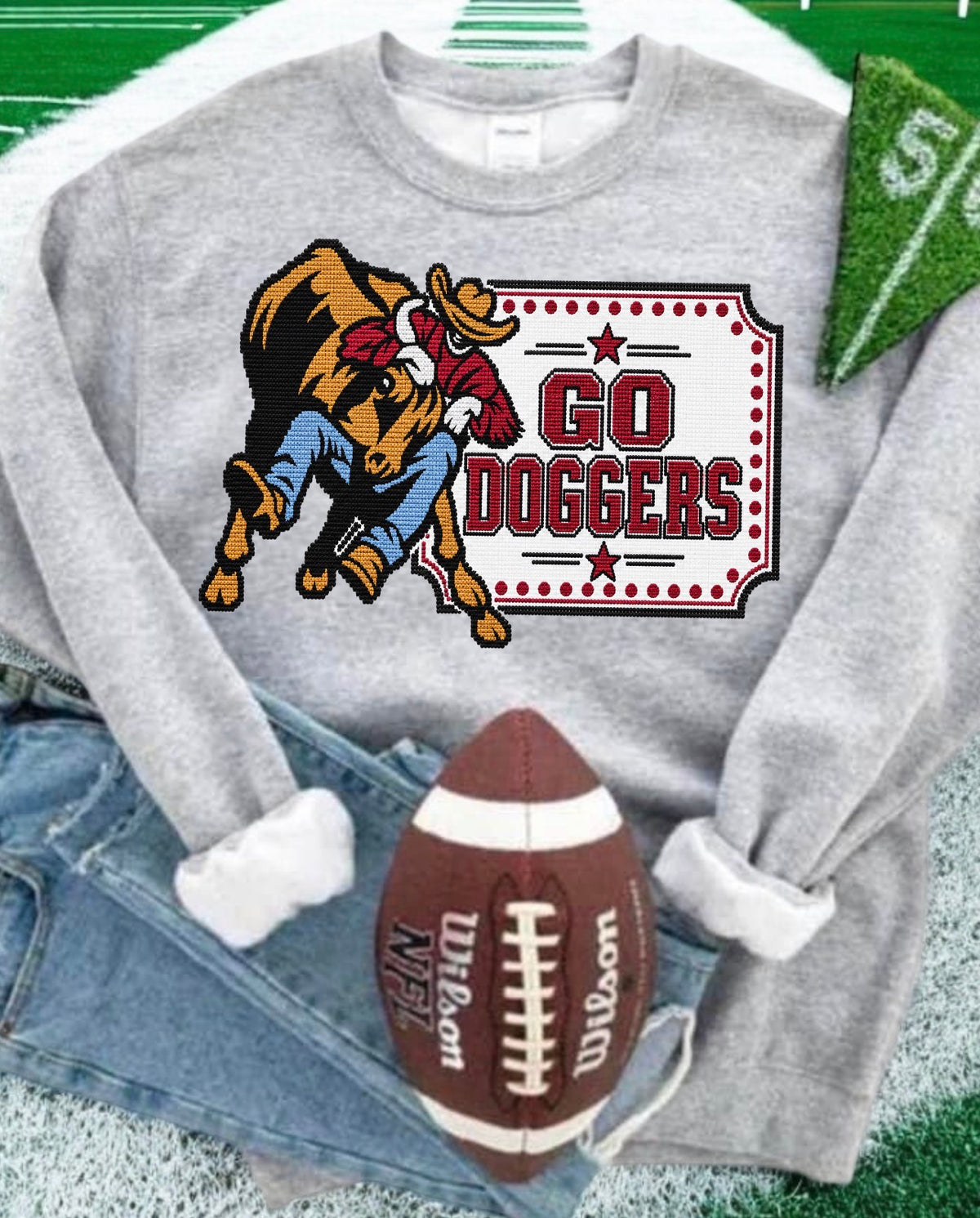 Faux Cross Stitch Doggers