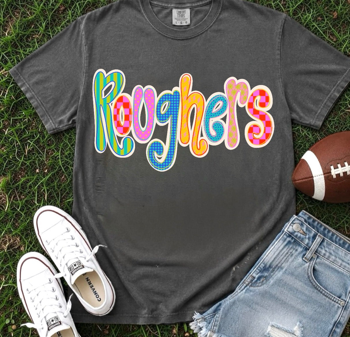 Roughers Neon Bubble Letter (3 shirt styles)