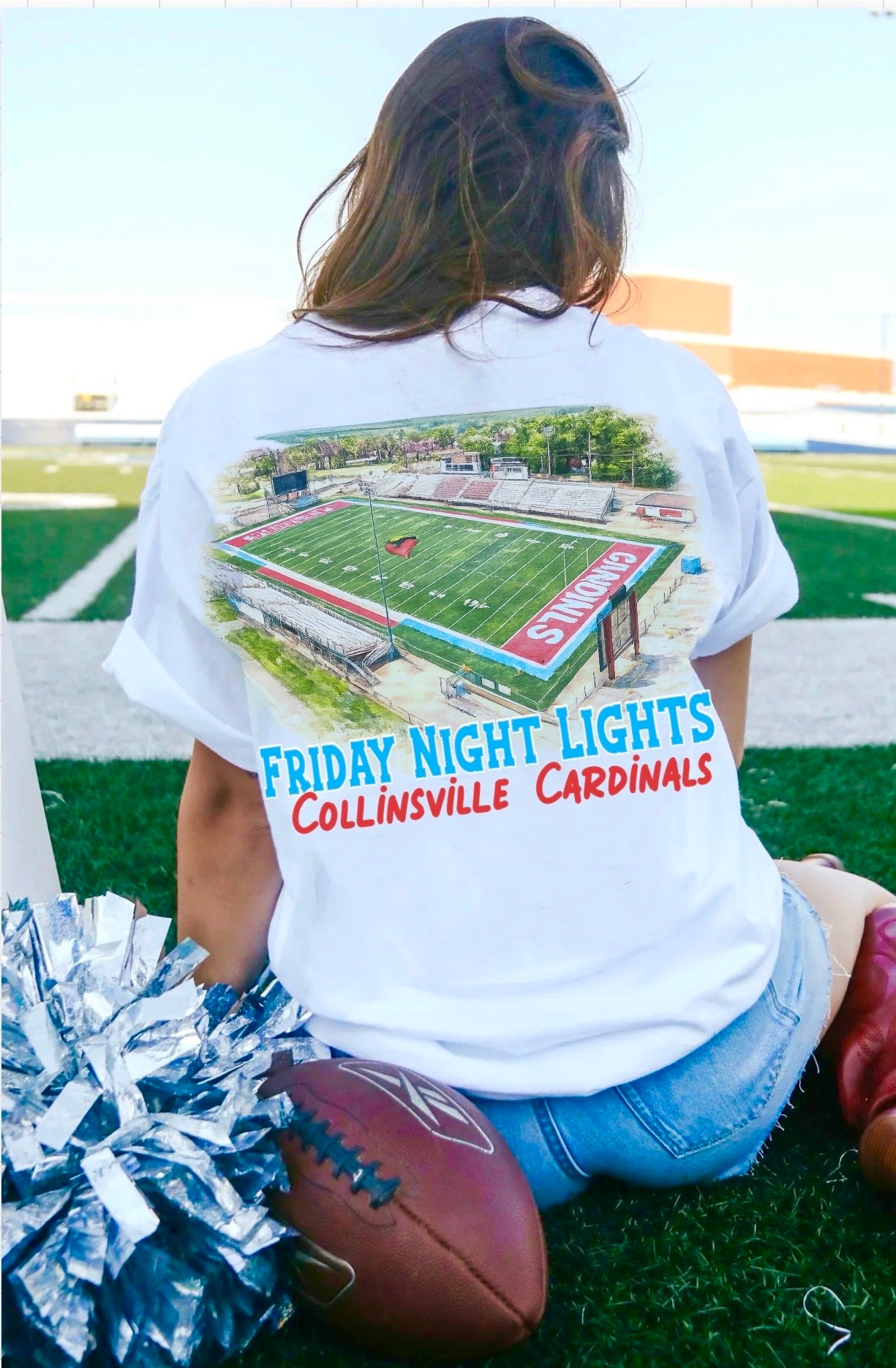 Collinsville Cardinals Watercolor Stadium