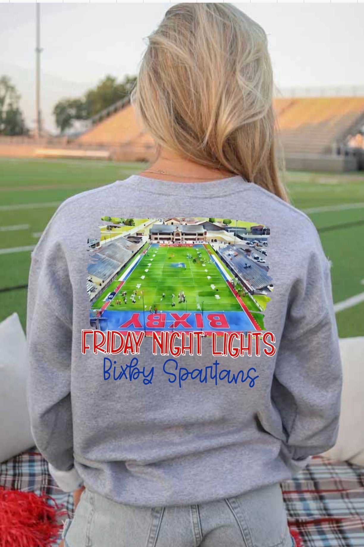 Bixby Spartans Watercolor Stadium