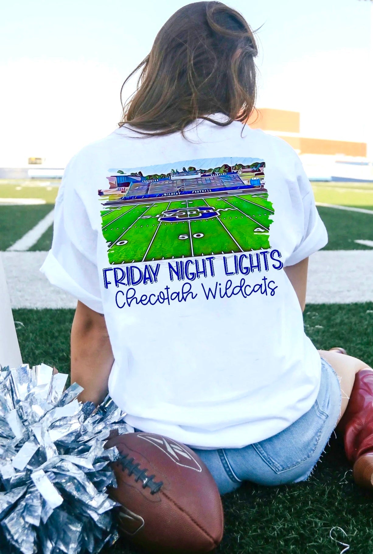 Checotah Wildcats Watercolor Stadium