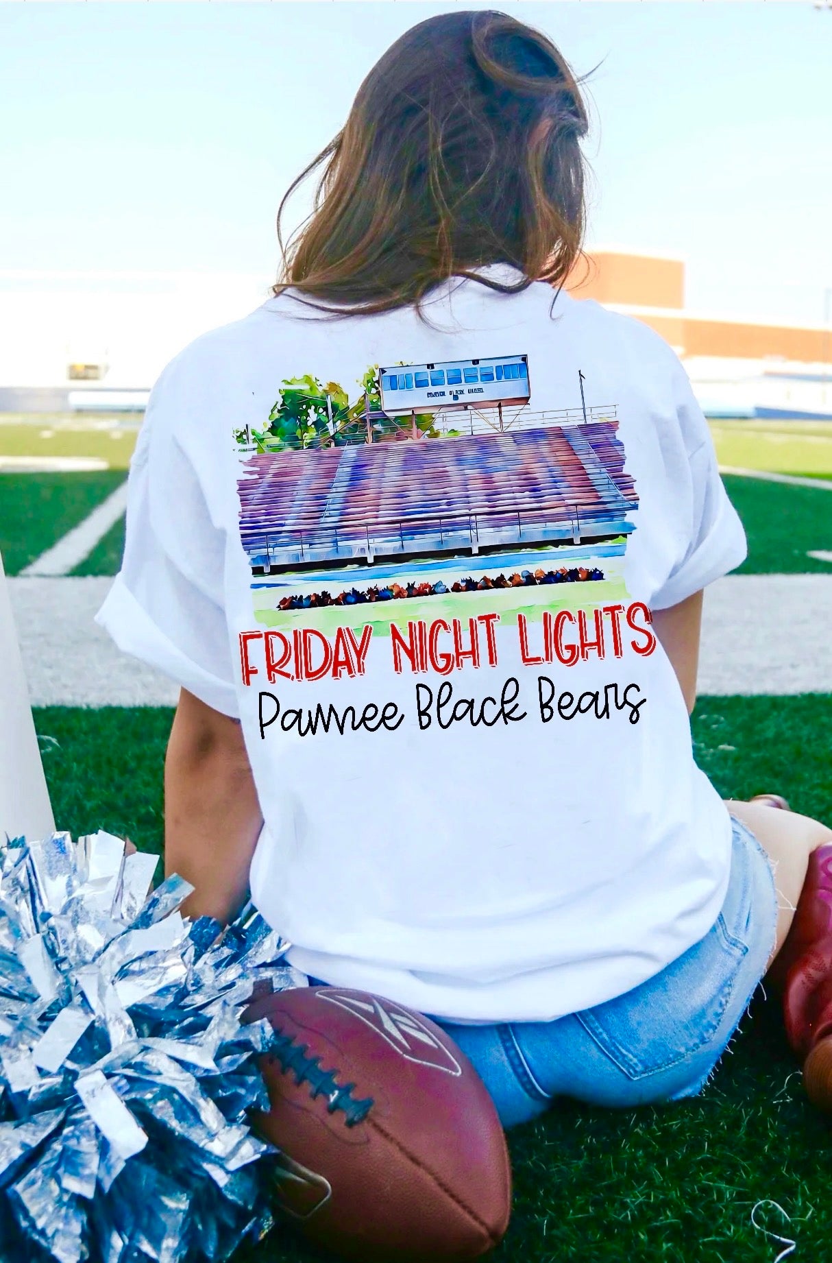 Pawnee Black Bears Watercolor Stadium