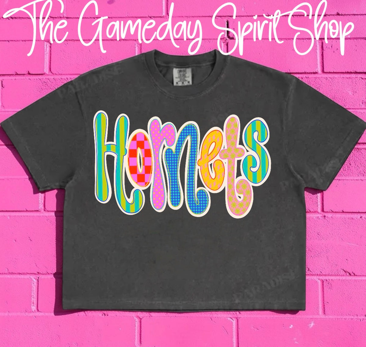 Hornets Neon Bubble Letter (3 shirt styles)