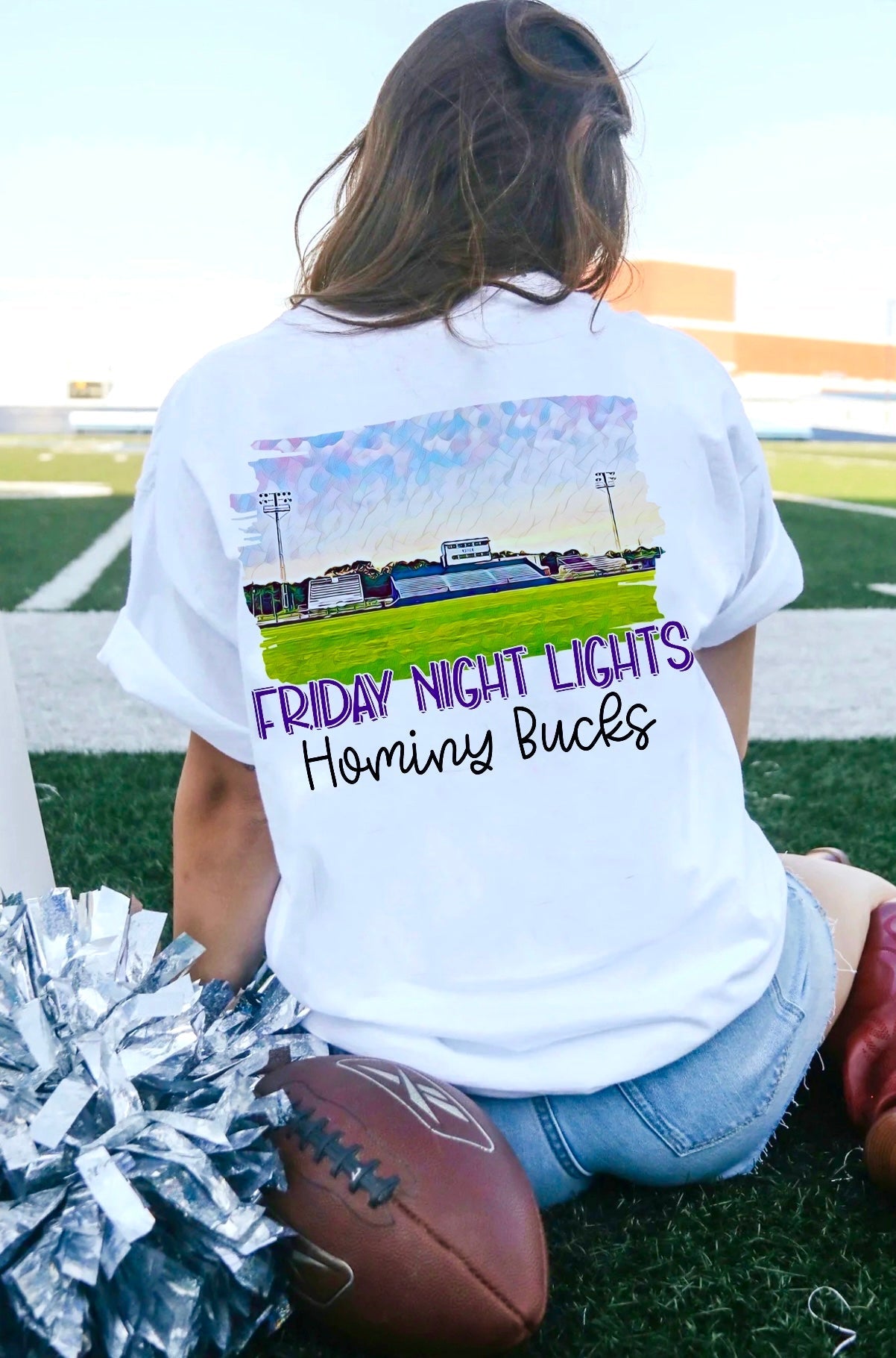Hominy Bucks Watercolor Stadium