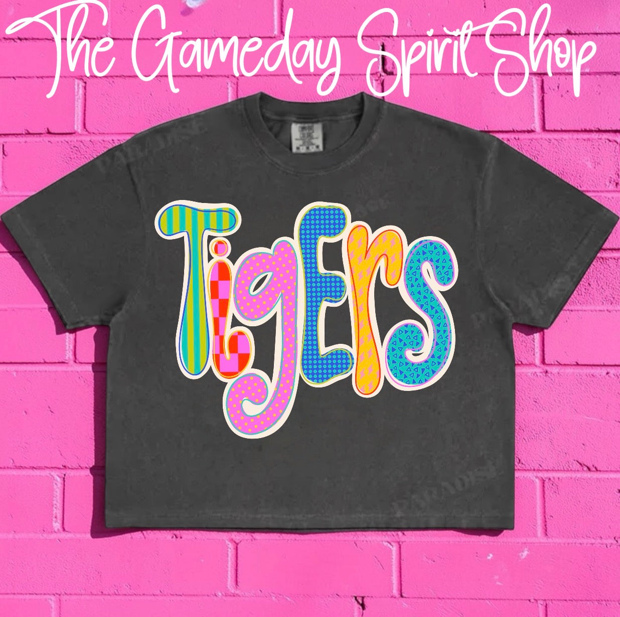 Tigers Neon Bubble Letter (3 shirt styles)