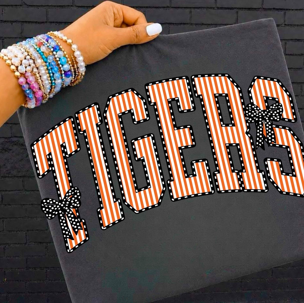 Seersucker Orange Tigers