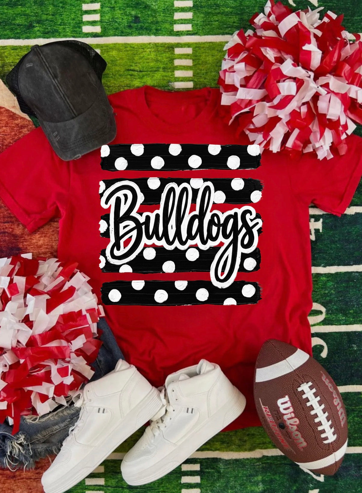 Bulldogs Polkadot Stripe