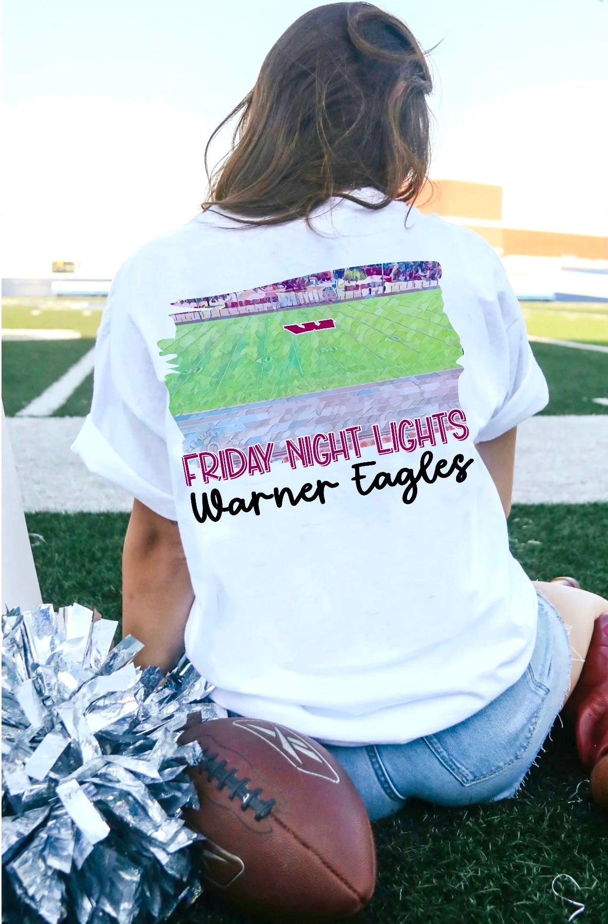 Warner Eagles Watercolor Stadium