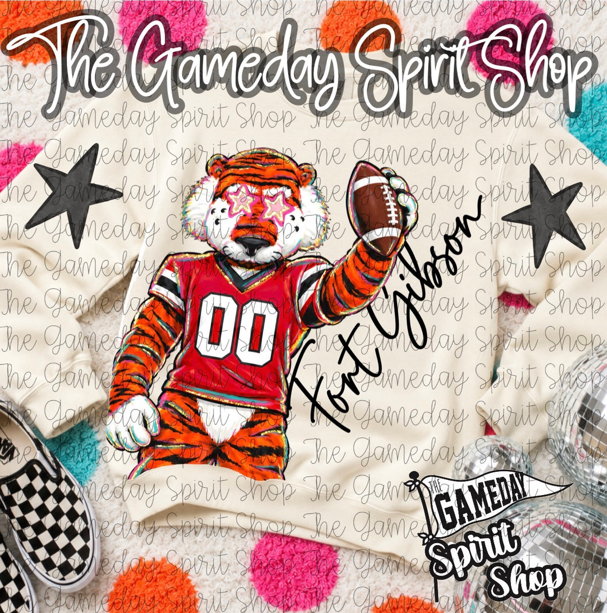 FTG Tiger Preppy Mascot (3 shirt styles)