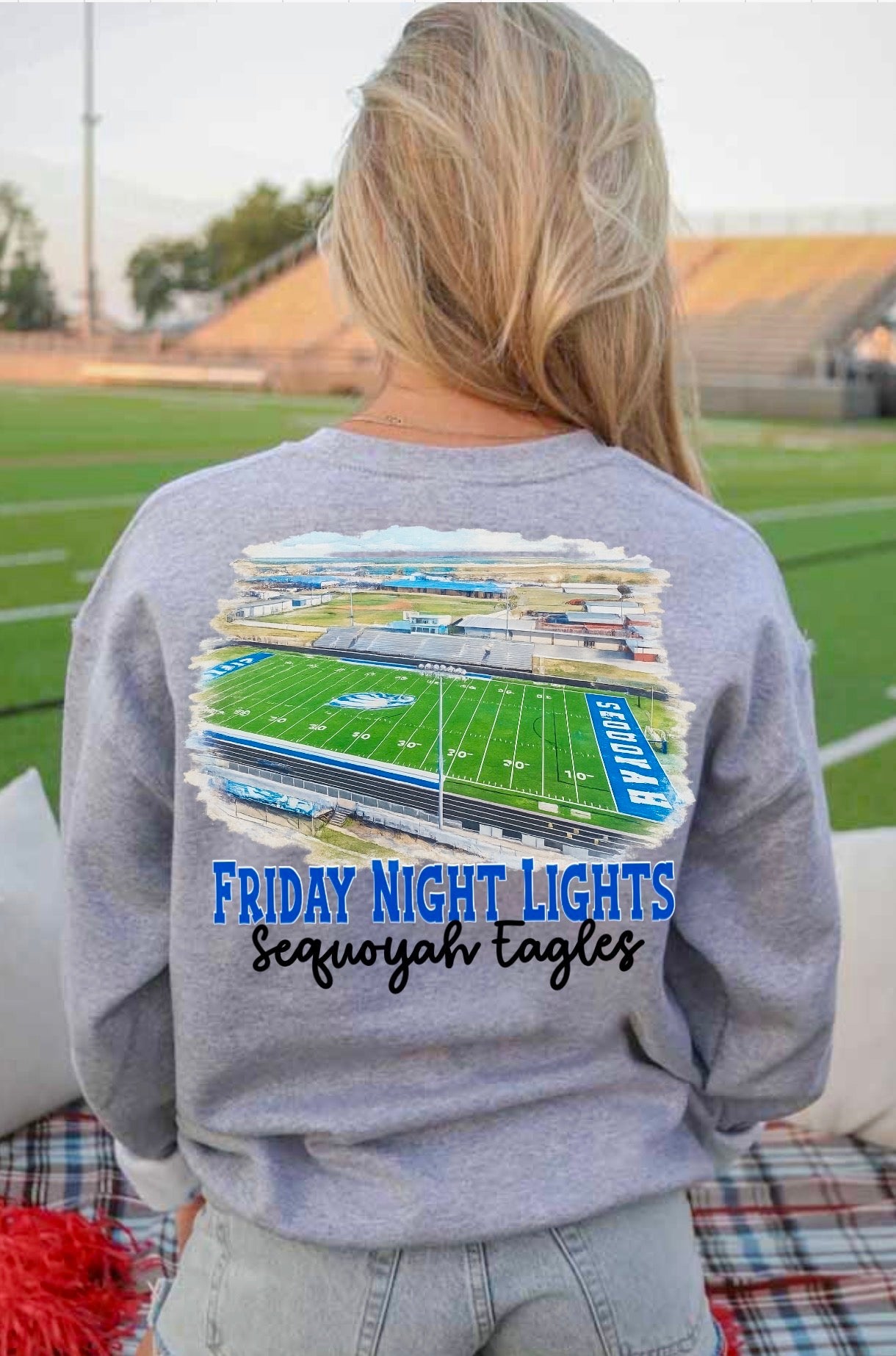 Sequoyah Eagles Watercolor Stadium