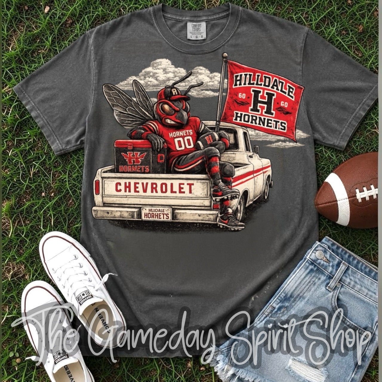 Tailgate Club CUSTOM Mascot Tee Front Logo (2 Colors)
